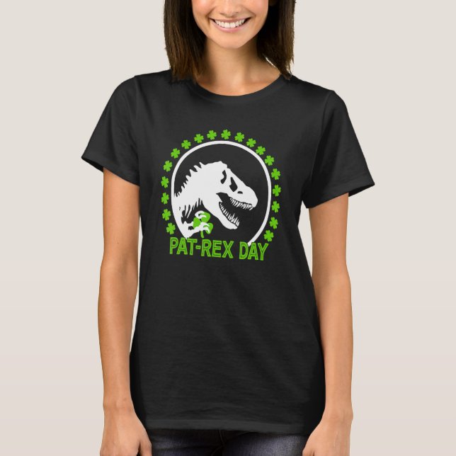 Camiseta Feliz Rua da Rua Rex Day Patrick Patrex Dinosaur (Frente)