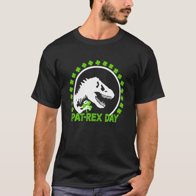 Camiseta Feliz Rua de Pat-Rex Dia da Rua Patrick Patrex Din (Frente)
