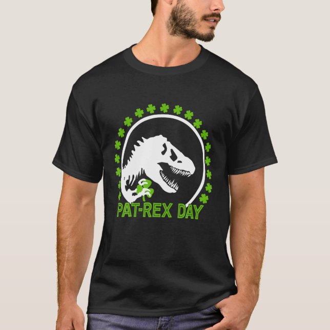 Camiseta Feliz Rua de Pat-Rex Dia da Rua Patrick Patrex Din (Frente)