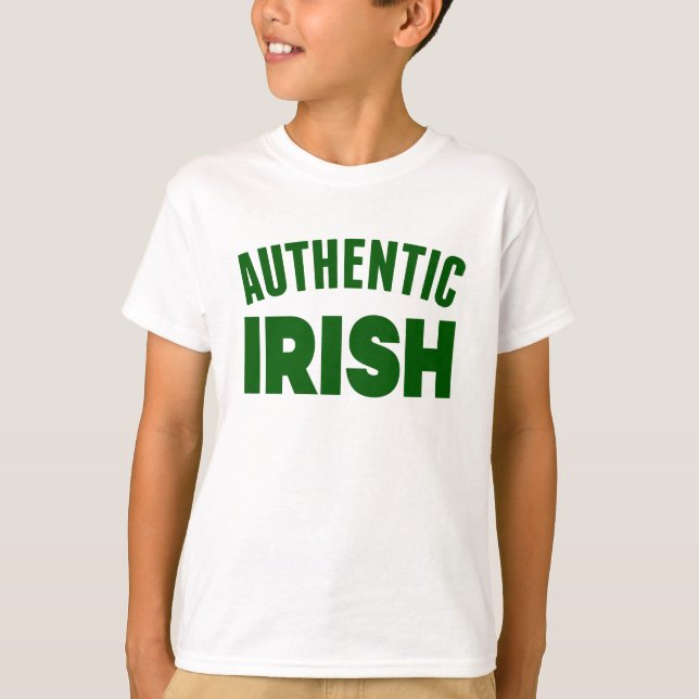 Camiseta Feliz Rua, Dia de Patrick | Autêntico irlandês (Frente)