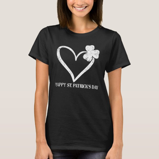 Camiseta Feliz Rua. Dia de Patrick Engraçado São Patrick Ir (Frente)