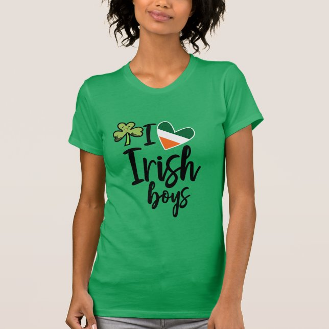 Camiseta Feliz Rua. Dia de Patrick Eu adoro o irlandês sham (Frente)