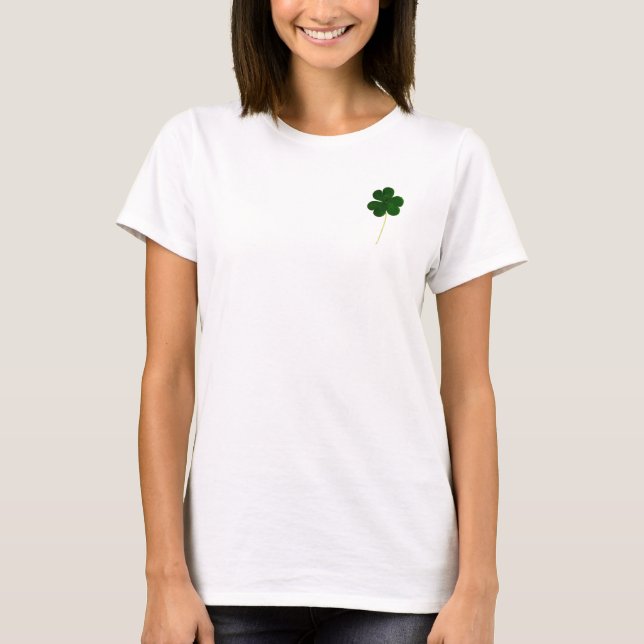 Camiseta Feliz Rua, Dia de Patrick! Shamrock Irish Clover (Frente)