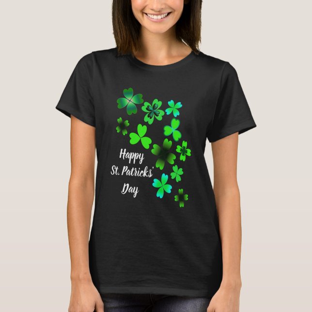 Camiseta Feliz Rua, Dia dos Patricks, Lucky Verde (Frente)