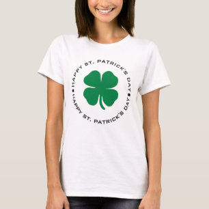 Camiseta Feliz Rua do Dia de Patrick Shamrock Lucky Charm