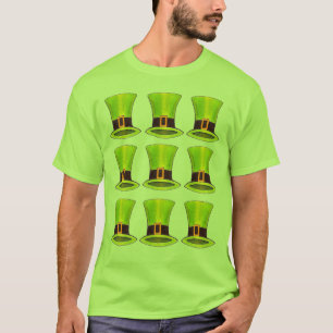 Camiseta Feliz Rua do Dia de São Patrick Leprechaun Tophat
