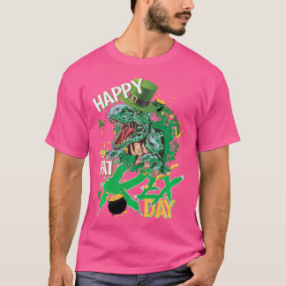 Camiseta Feliz Rua Engraçado, no Rex Day Trex Dinossaur Rua