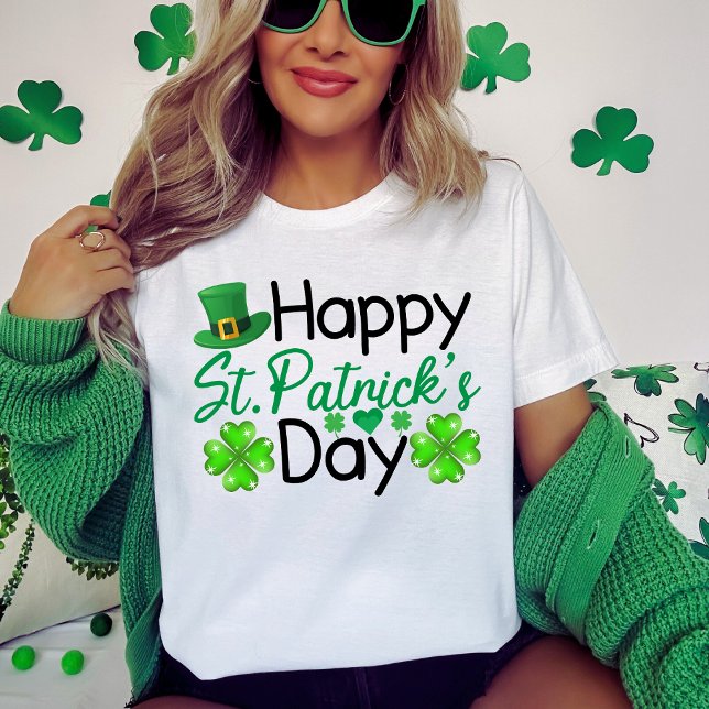 Camiseta Feliz Rua, Feriado Festivo do Dia de Patrick (Happy St. Patrick's Day Festive Holiday T-Shirt)