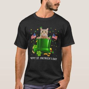 Camiseta Feliz Rua. Gato Irlandês Bebida Beer Graph do Dia