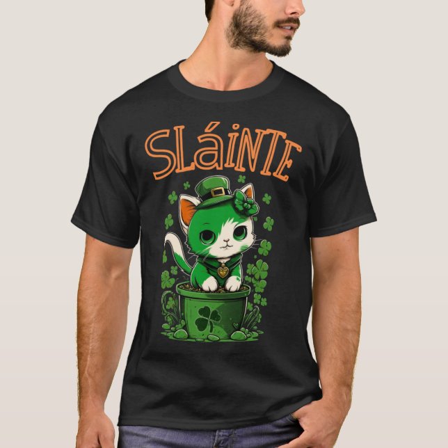 Camiseta Feliz Rua no dia de Patrick Sultão Gaélico Irlandê (Frente)