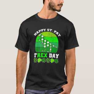Camiseta Feliz Rua no Dia do Trex Dinossauro Patricaria no 