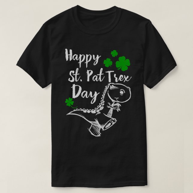Camiseta Feliz Rua no Dinossauro TRex Day (Frente do Design)