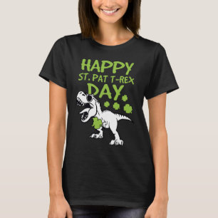 Camiseta Feliz Rua no Rex Day Dinossaur Irish St Patricks D