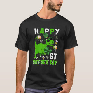 Camiseta Feliz Rua no Rex Day Leprechaun Dinosaur Irish Pat