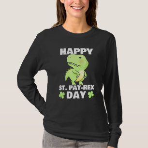 Camiseta Feliz Rua no Rex Dinossaur Saint Patrick, Dia de S