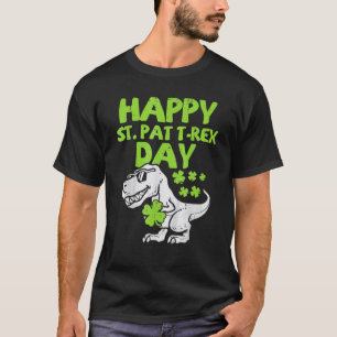 Camiseta Feliz Rua no Rex Dinossaur Saint Patrick, Dia de S