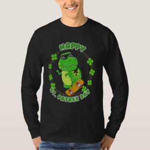 Camiseta Feliz Rua no Rex Dinossaur Saint Patrick, Dia de S