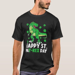 Camiseta Feliz Rua no Rex Dinossaur Saint Patrick, Dia de S