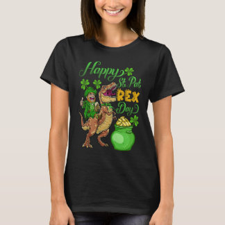Camiseta Feliz Rua no Rex Saint Patrick Dinosaur Kid