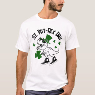Camiseta Feliz Rua no Rex Saint Patrick Dinossaur Boys