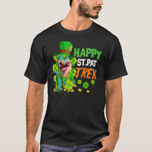 Camiseta Feliz Rua no Rex Saint Patrick Dinossauro para