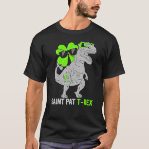 Camiseta Feliz Rua no T Rex Saint Patrick Dinosaur Bo