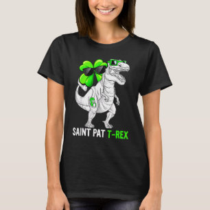 Camiseta Feliz Rua no T Rex Saint Patrick Dinosaur Bo