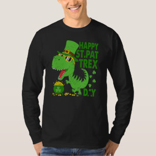 Camiseta Feliz Rua no T Rex Saint Patrick Dinosaur Bo