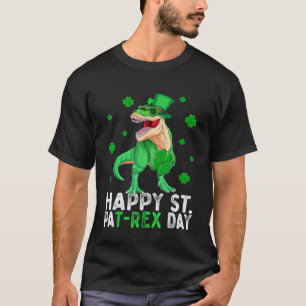 Camiseta Feliz Rua no T-Rex Saint Patrick Dinossaur Sh