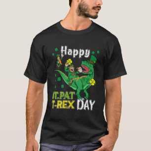 Camiseta Feliz Rua no T-Rex Saint Patrick Leprechaun