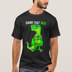 Camiseta Feliz Rua no T-Rex Saint Patrick's Dinos Engraçad