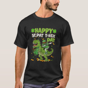 Camiseta Feliz Rua no Trex Day Dabbing Shamrock St Patricks