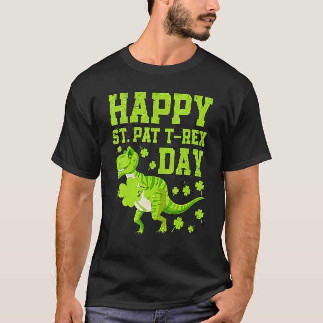 Camiseta Feliz Rua no Trex Day Dino Dinosau (Frente)