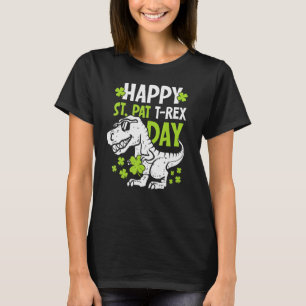 Camiseta Feliz Rua no Trex Day Dino Rapazes Toddler Criança
