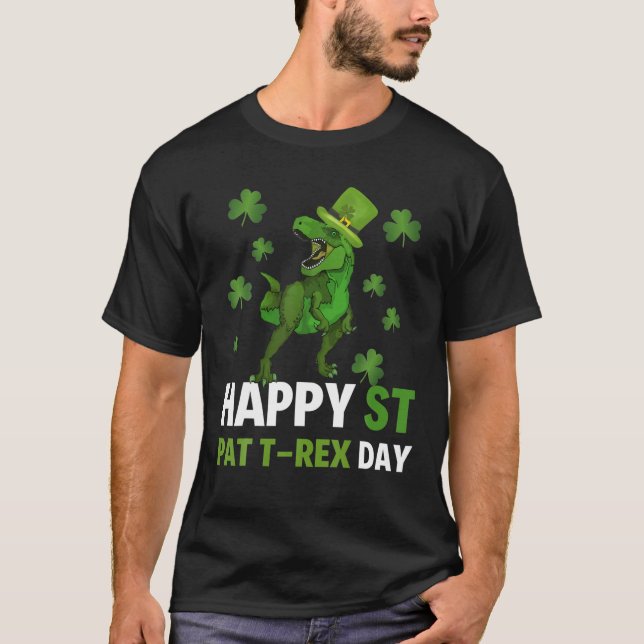 Camiseta Feliz Rua no Trex Day Dino Toddler (Frente)