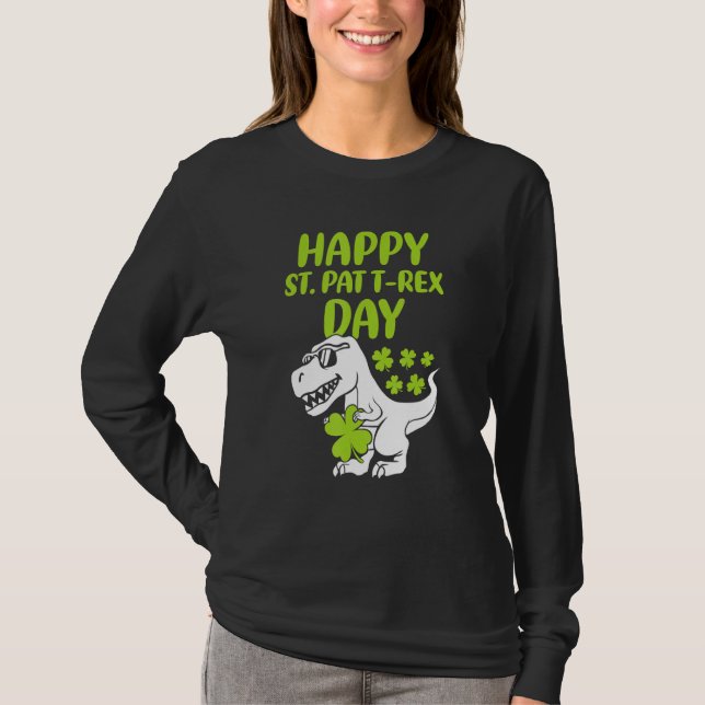 Camiseta Feliz Rua no Trex Day Dino Toddler (Frente)