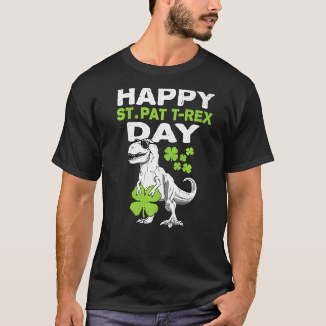 Camiseta Feliz Rua no Trex Day Dino Toddler (Frente)