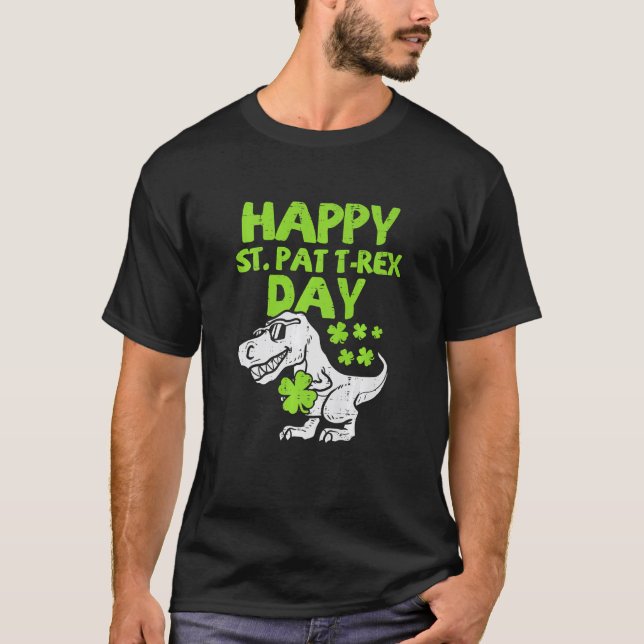 Camiseta Feliz Rua no Trex Day Dino Toddler (Frente)
