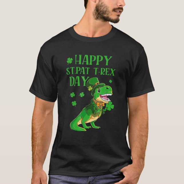 Camiseta Feliz Rua no Trex Day Dino Toddler (Frente)