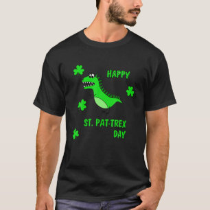 Camiseta Feliz Rua no Trex Saint Patrick Dinosaur Kid