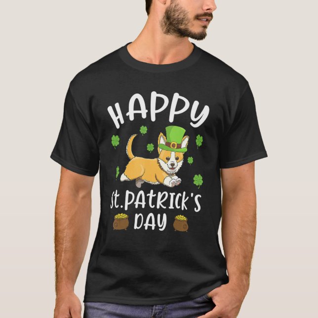 Camiseta Feliz Rua. O Dia de Patrick Engraçado São Patricks (Frente)