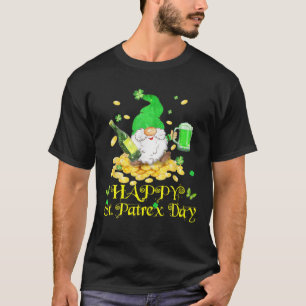 Camiseta Feliz Rua. Os Gnomos do Dia de Patrick comem abelh