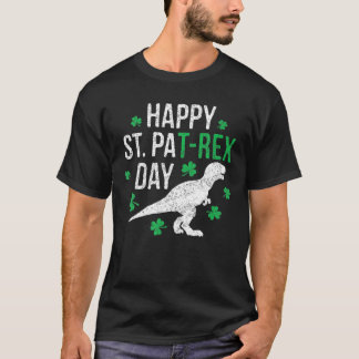 Camiseta Feliz Rua Pat Rex Day Rua Patrick Patrex Dinosaur