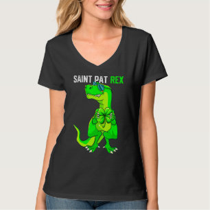 Camiseta Feliz Rua Pat T Rex Saint Patrick's Dinos Engraçad