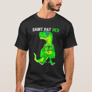Camiseta Feliz Rua Pat T Rex Saint Patrick's Dinos Engraçad