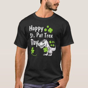 Camiseta Feliz Rua Pat T Rex Saint Patrick's Dinos Engraçad