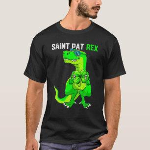 Camiseta Feliz Rua Pat T Rex Saint Patrick's Dinos Engraçad