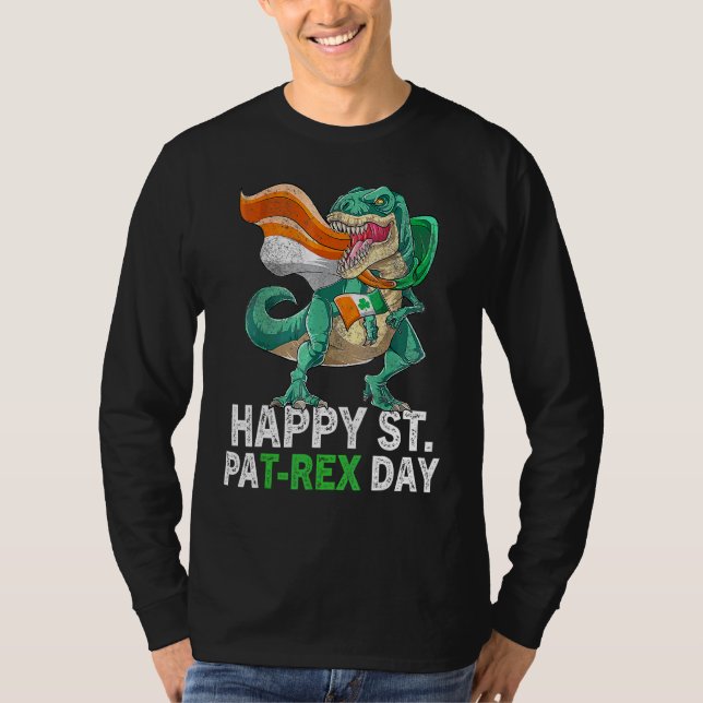 Camiseta Feliz Rua Patilho no Trex Day Dino Toddle (Frente)