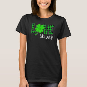 Camiseta Feliz Rua Patrick Day Engraçado Amando Jesus Leop 
