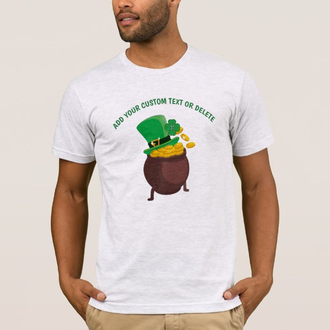 Camiseta Feliz Rua Patrick Day Hat Leprechaun Shamrok (Frente)